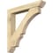 Ekena Millwork Balboa Slat Rough Sawn Bracket w/ Offset Brace, Douglas Fir, 6"W x 36"D x 36"H BKT0604X36X36BOA06RDF - alternate 1